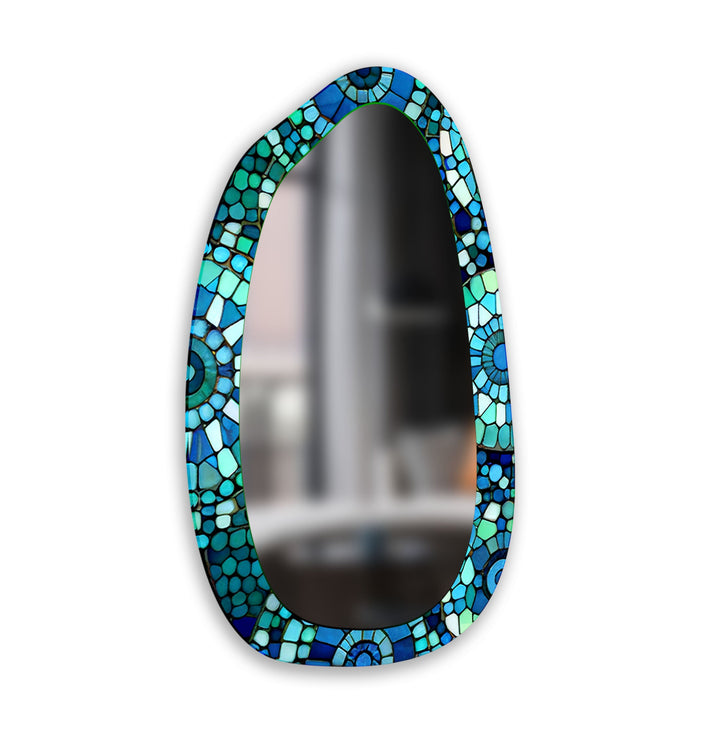 Mirror wall art inspired by abstract forms, perfect for adding a touch of artistic charm
