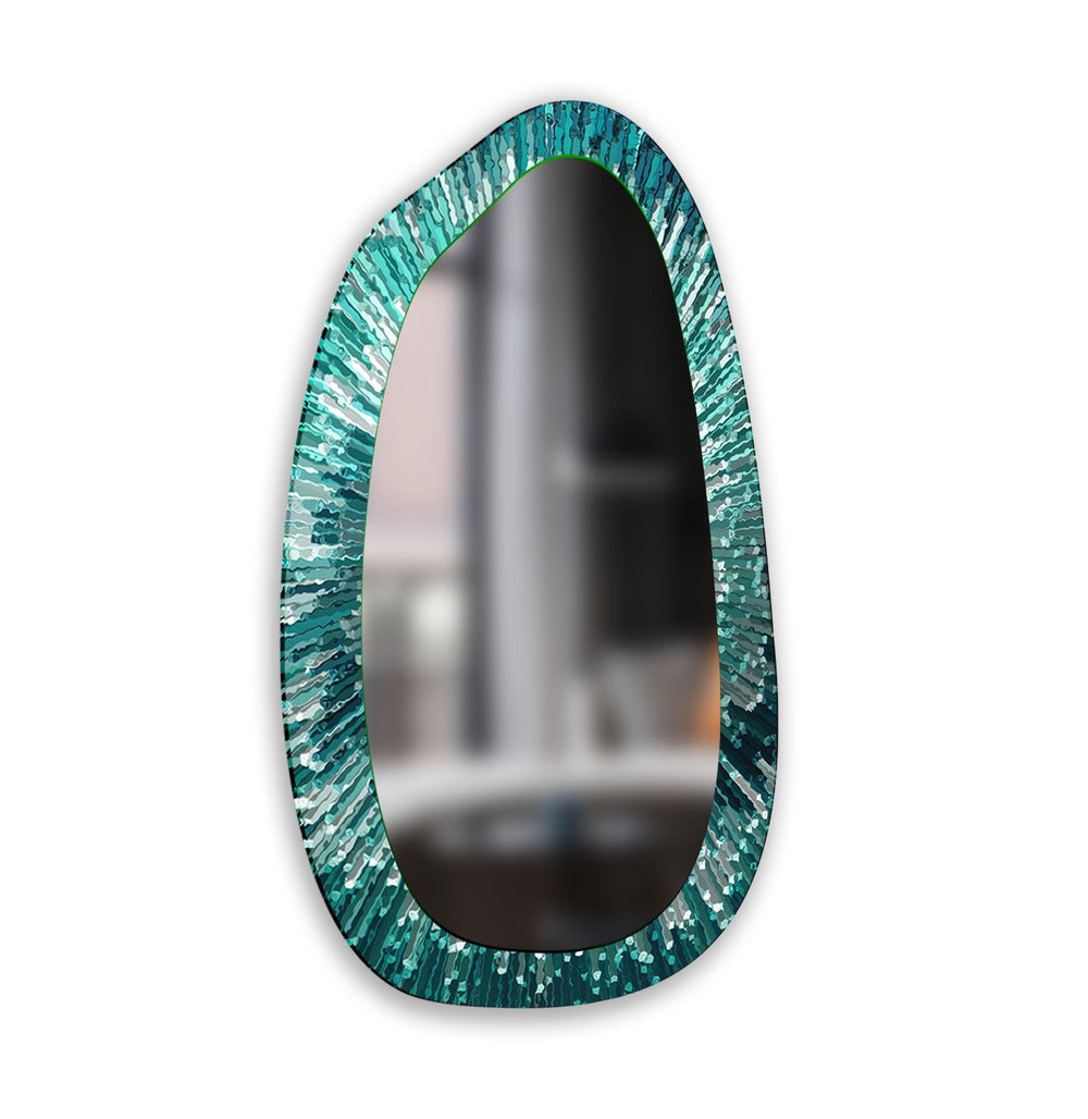 Wall mirrors with artistic frames that serve as both functional and decorative pieces
