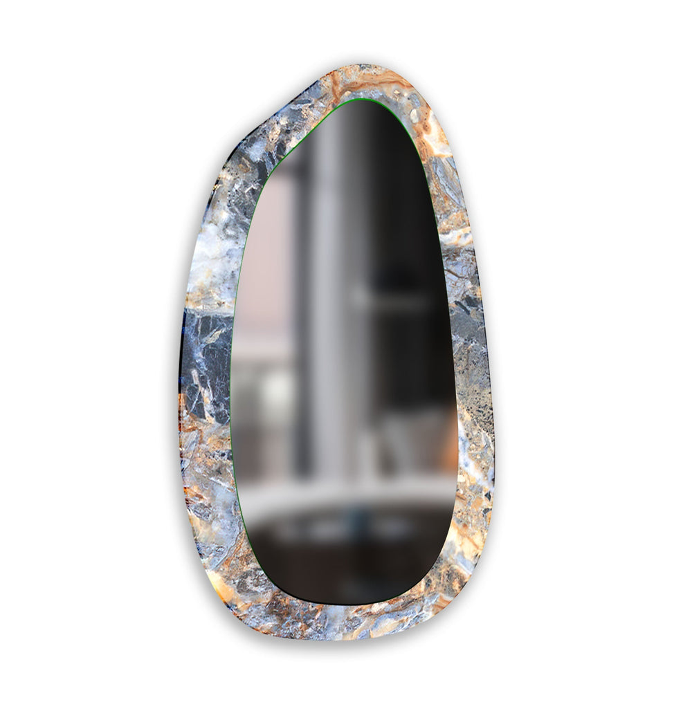 Decorative wall mirror with unique shapes and reflective surfaces for a chic statement
