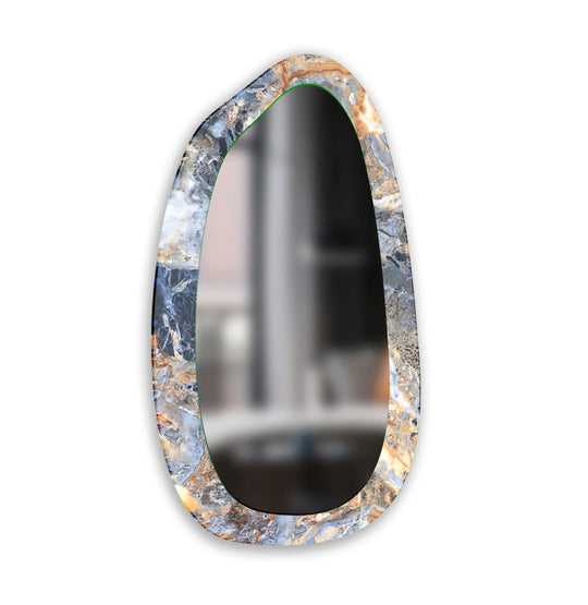 Decorative wall mirror with unique shapes and reflective surfaces for a chic statement
