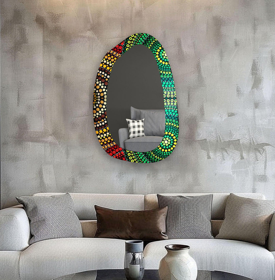 Mirror wall decor blending functionality and artistic design for versatile home styling
