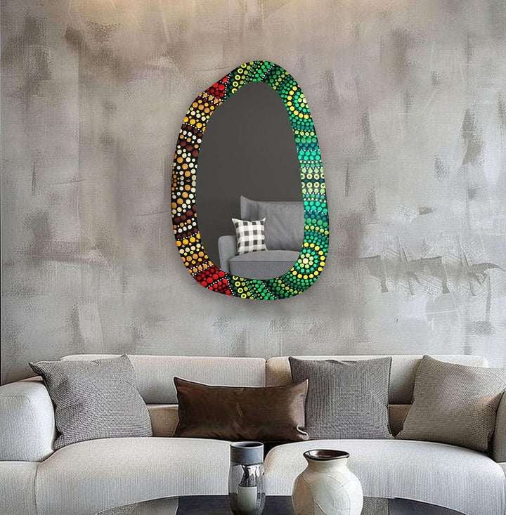 Mirror wall decor blending functionality and artistic design for versatile home styling
