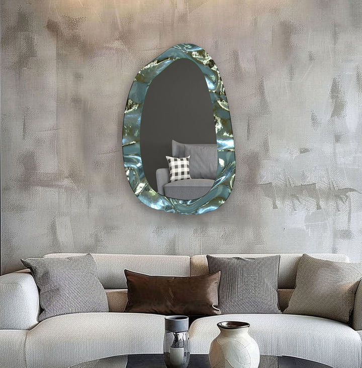 Mirror wall art with creative patterns and reflective accents to brighten your walls
