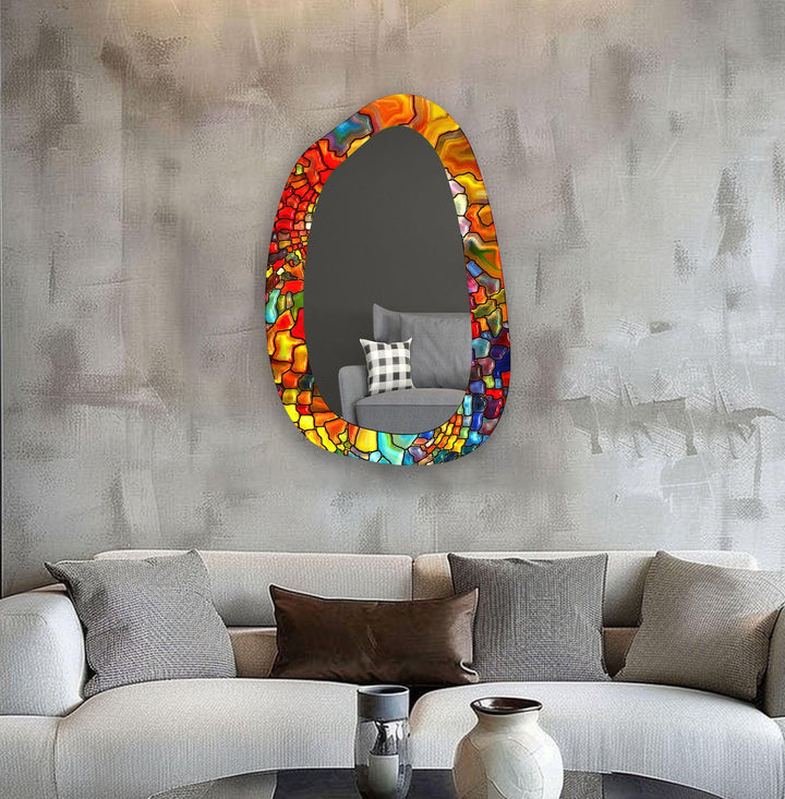 Mirror wall decor blending functionality and artistic design for versatile home styling
