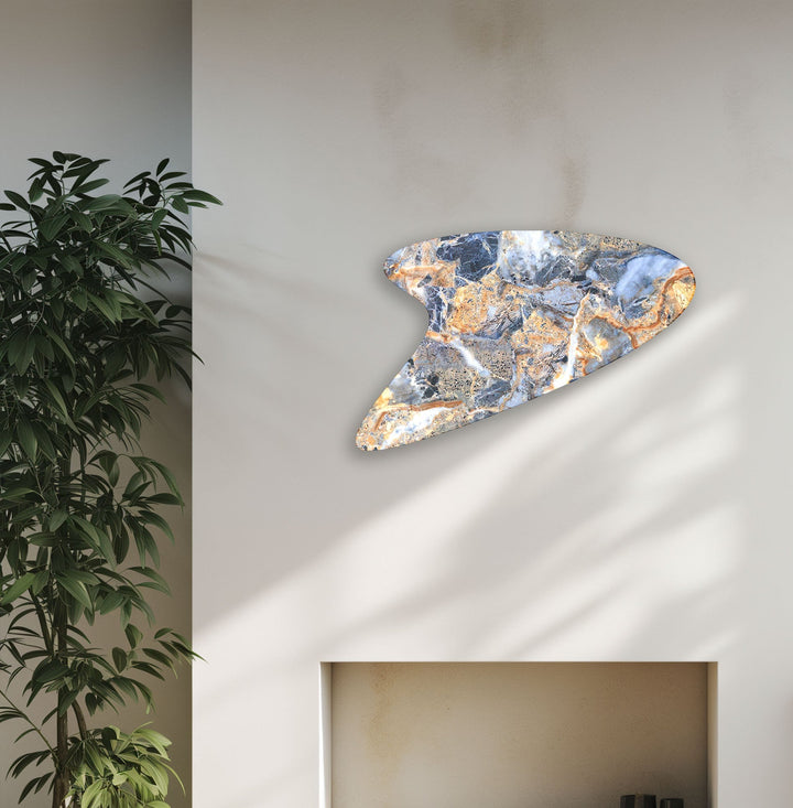 Blue Marble Modern Glass Wall Art, custom glass pictures, glass art prints
