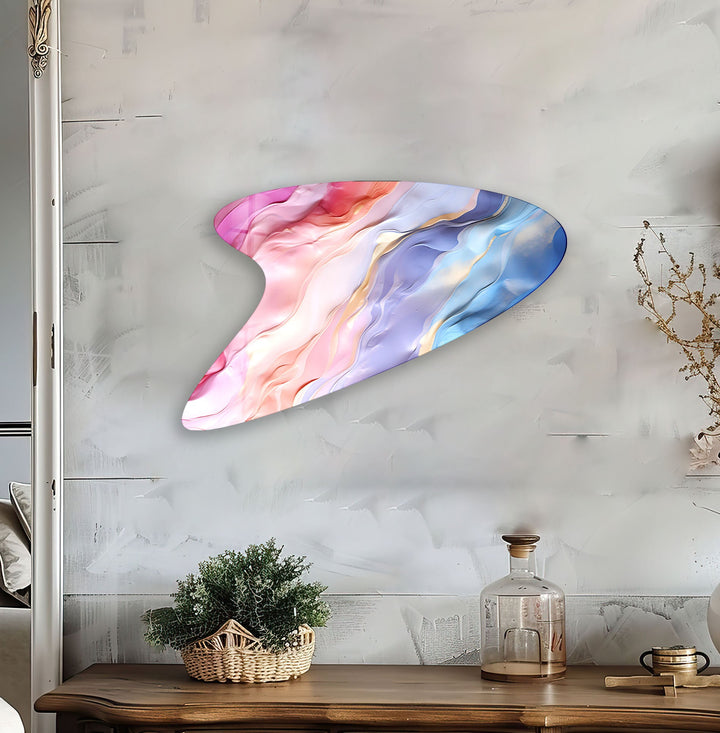 Modern Pink Abstract Glass Wall Art, glass photo prints, glass picture prints
