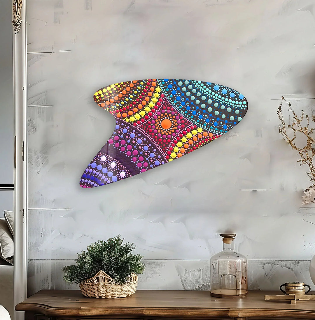 Colorful Mosaic Decorative Glass Wall Art, glass photo prints, glass picture prints
