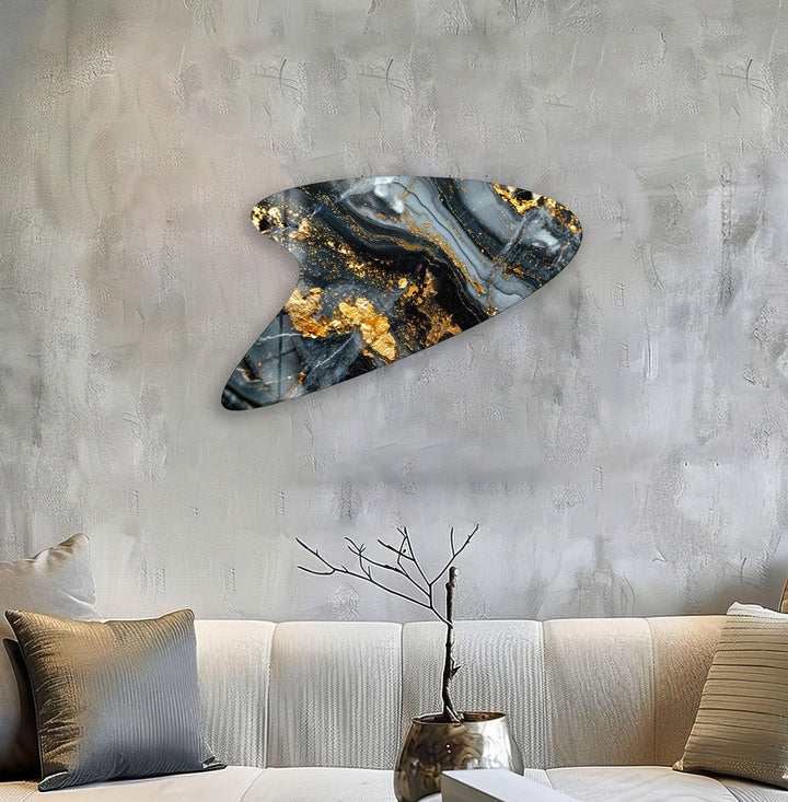 Modern Gold Marble Glass Wall Art, glass image printing, glass prints from photos
