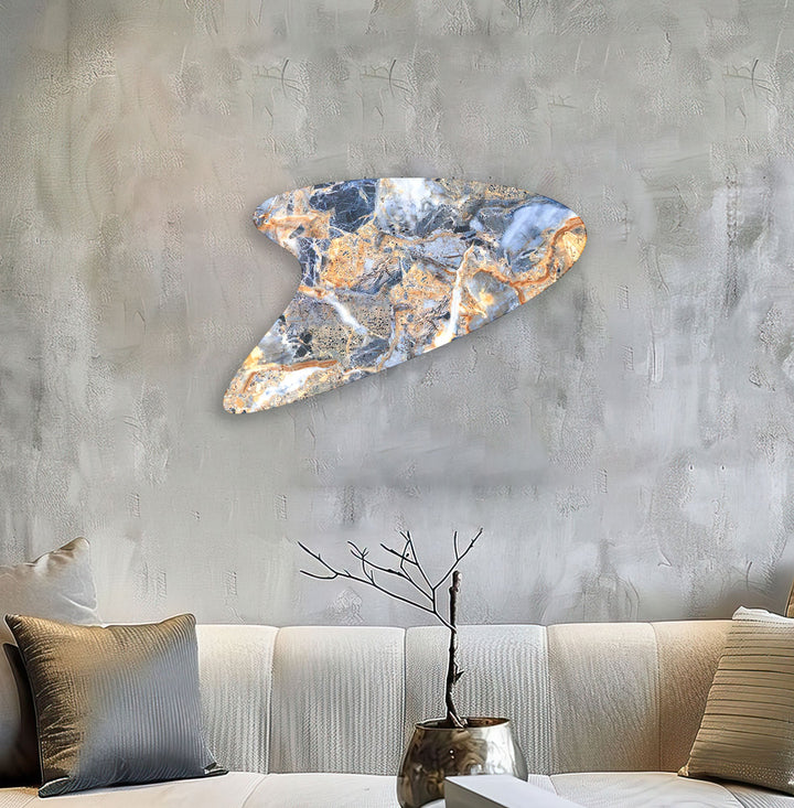 Blue Marble Modern Glass Wall Art, photo print on glass, prints on glass wall art
