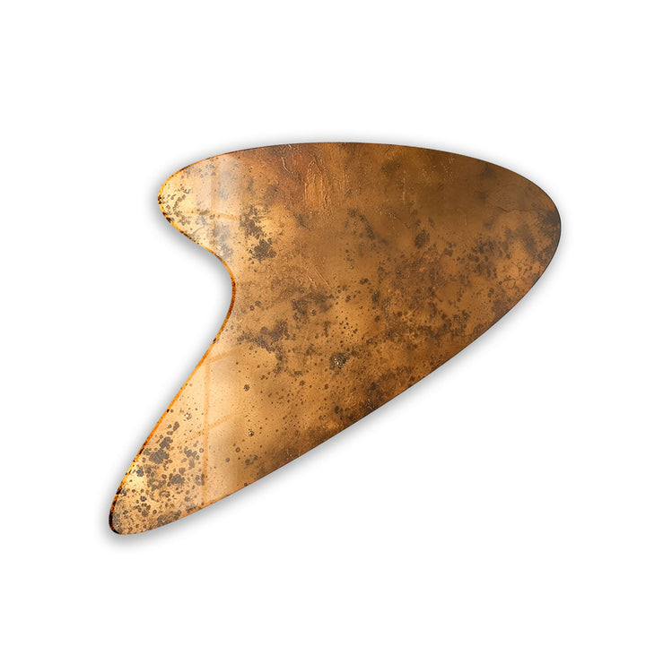Copper Color Print Irregular Glass Wall Art, glass pictures for Wall, glass prints wall art
