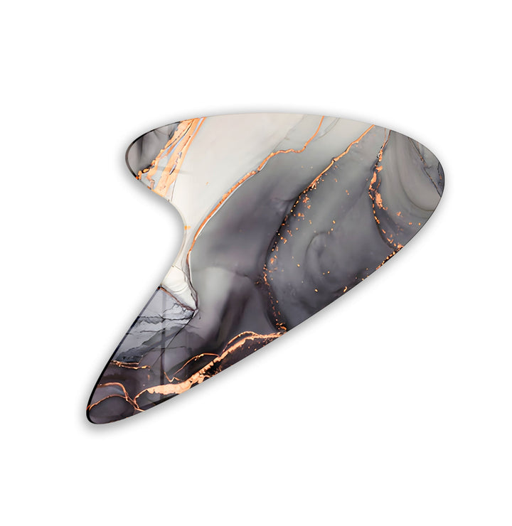 Modern Grey Alcohol Ink Glass Wall Art, Glass Printing Wall Art, Print photos on glass
