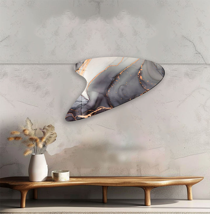 Modern Grey Alcohol Ink Glass Wall Art, art glass wall art, glass wall art pictures

