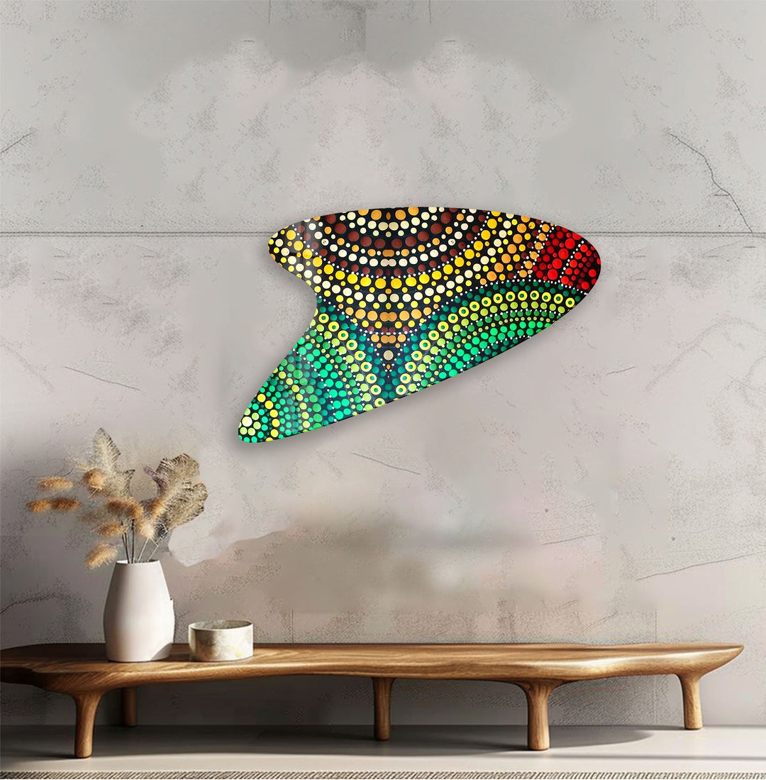 Green Mosaic Decorative Glass Wall Art, glass pictures for Wall, glass prints wall art

