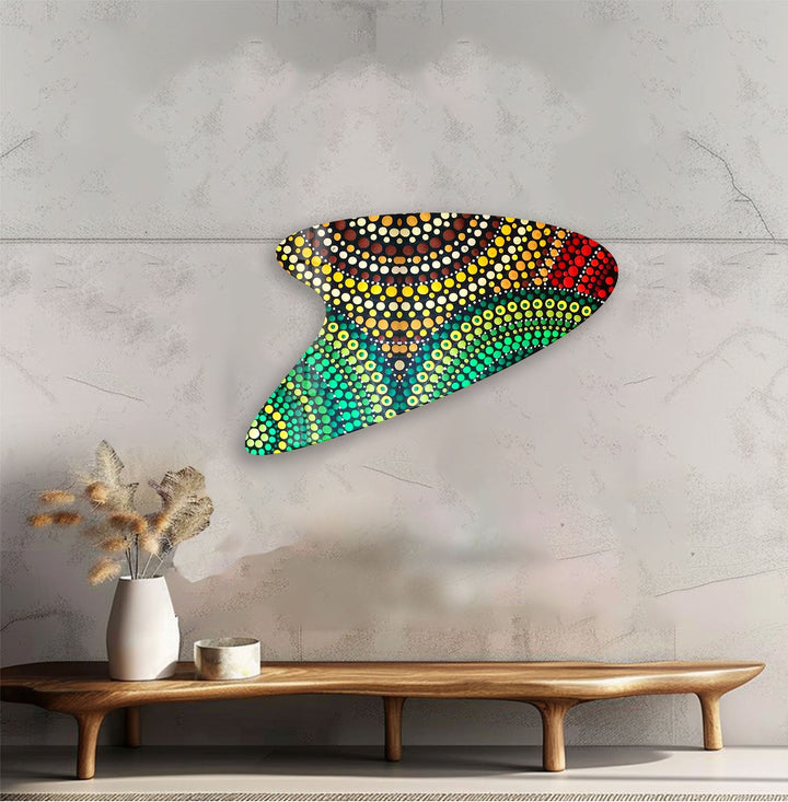 Green Mosaic Decorative Glass Wall Art, glass pictures for Wall, glass prints wall art
