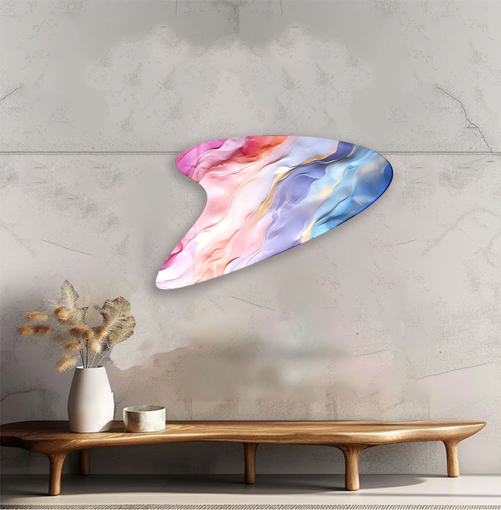 Modern Pink Abstract Glass Wall Art, glass image printing, glass prints from photos
