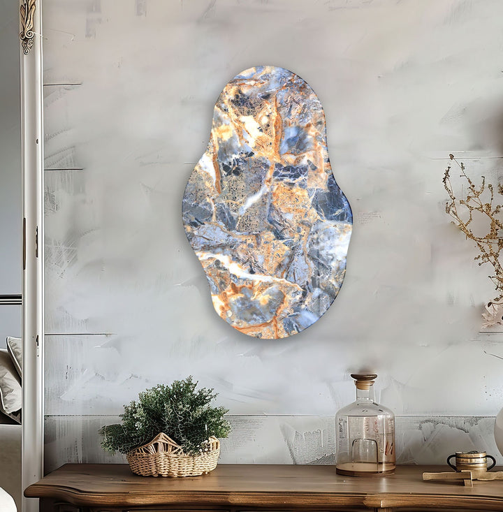 Gray With Gold Detail Glass Wall Art glass pictures for Wall, glass prints wall art
