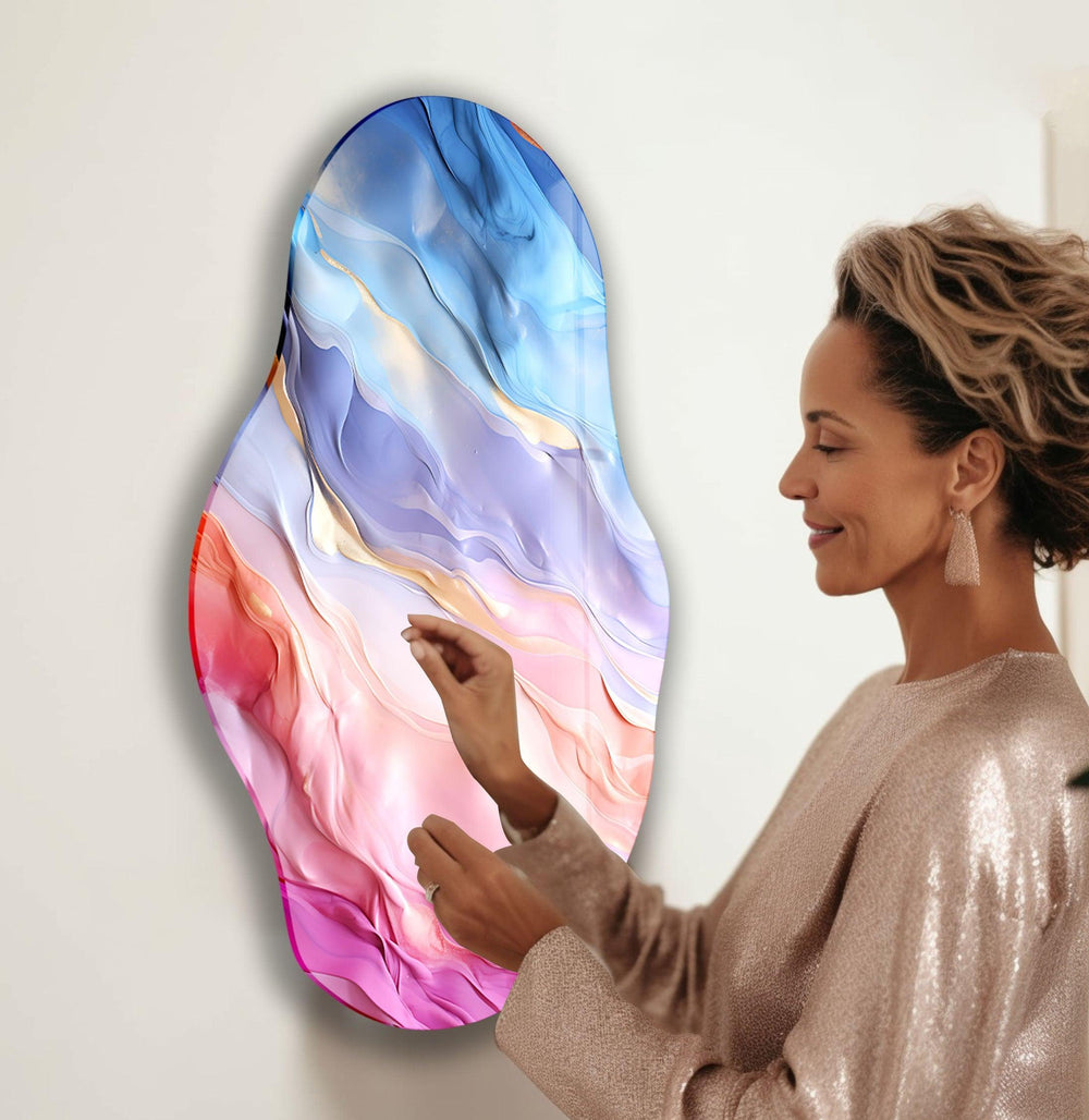 Colorful Watercolor Glass Wall Artpicture on glass wall art, photos printed on glass
