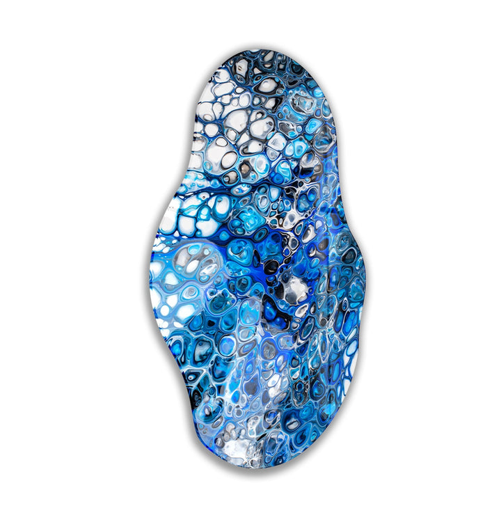 Blue Absracts Glass Wall Art custom glass pictures, glass art prints

