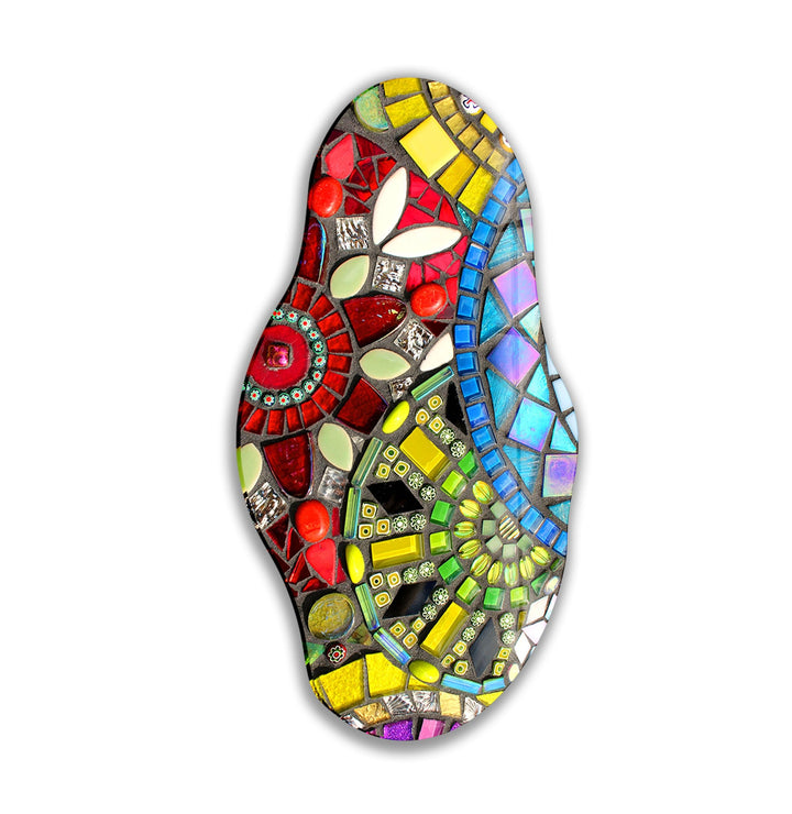 Irregular Oval Colored Stained Glass Wall Art glass photo prints, glass picture prints