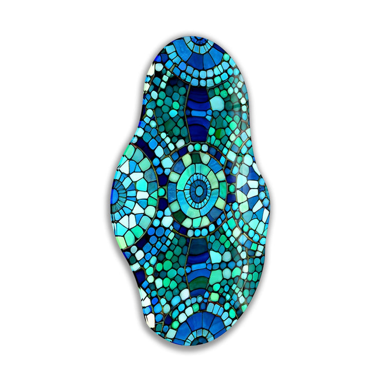 Stylish Blue Mosaic Glass Wall Art art glass wall art, glass wall art pictures
