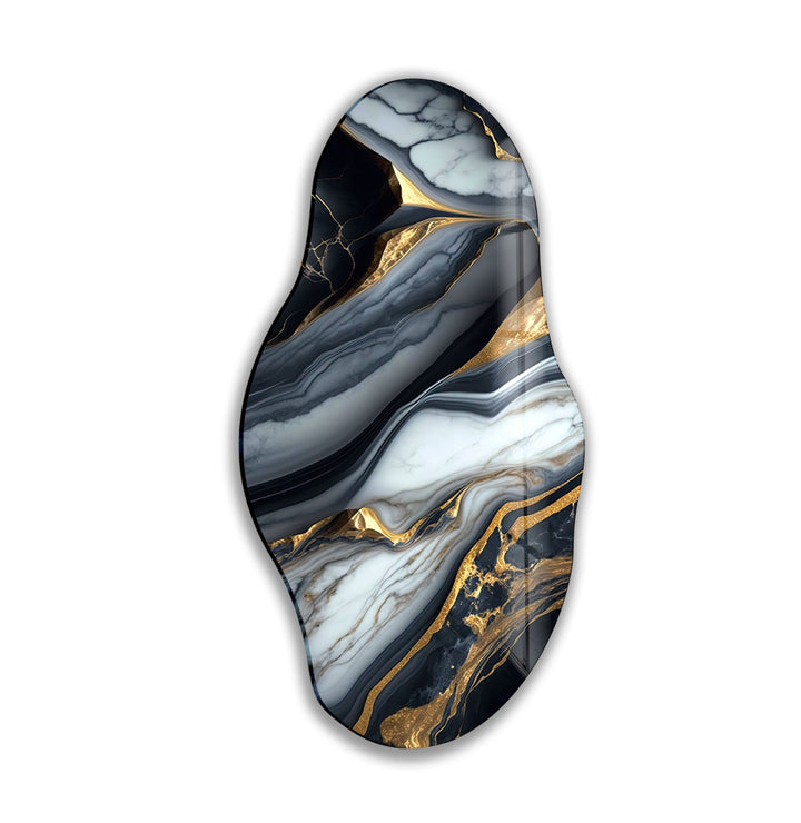 Gold Details Black Glass Wall Art art glass wall art, glass wall art pictures
