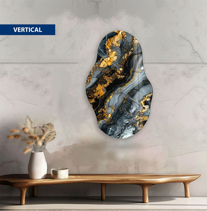Gold Details Glass Wall Art glass image printing, glass prints from photos
