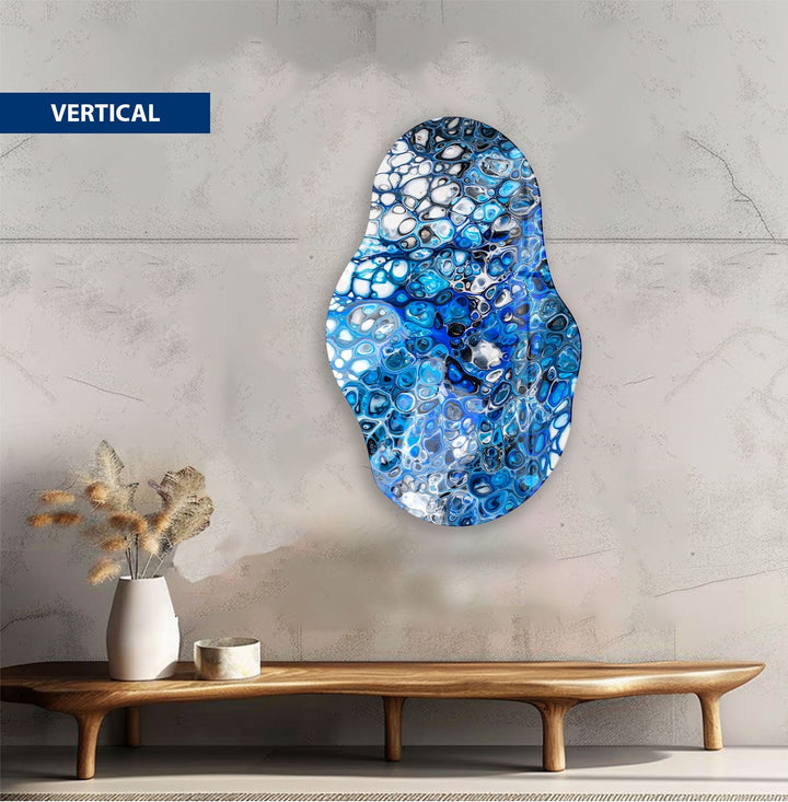 Blue Absracts Glass Wall Art large glass photo prints, glass wall photos
