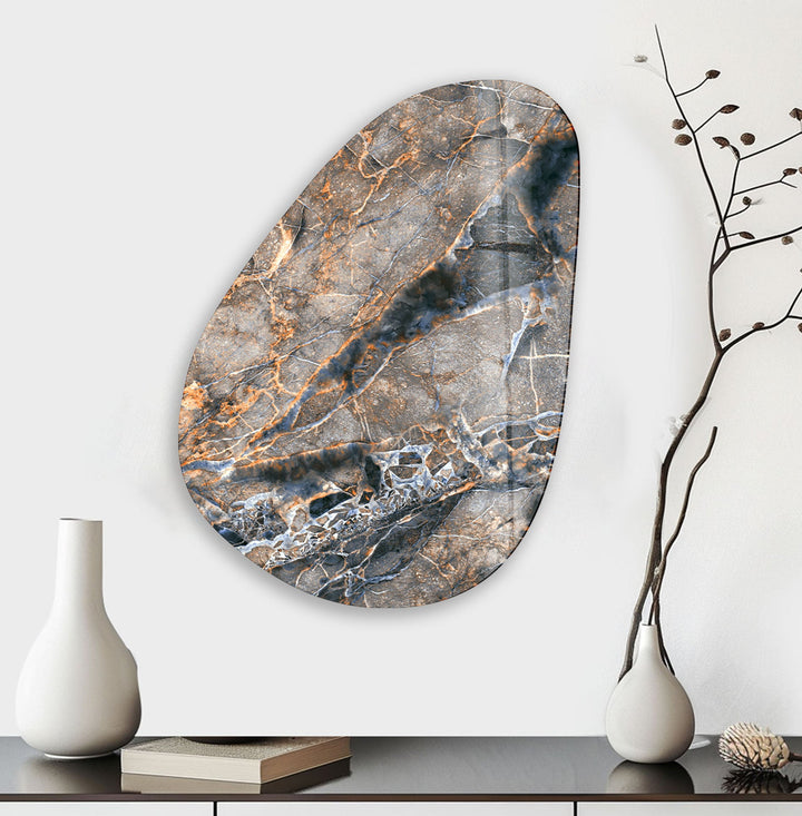 Elegant Beige Marble Glass Wall Art, glass photo prints, glass picture prints
