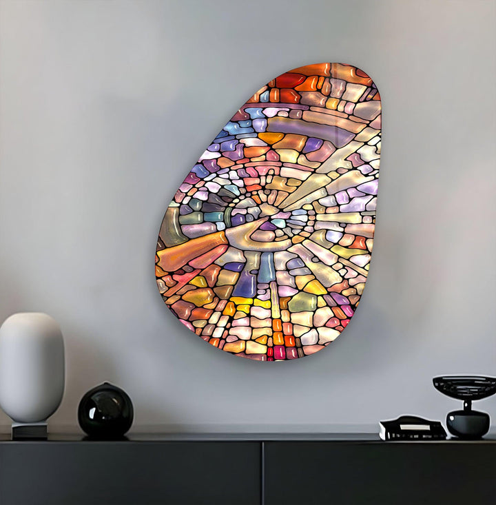 Modern Stained Colorful Glass Wall Art, glass photo prints, glass picture prints
