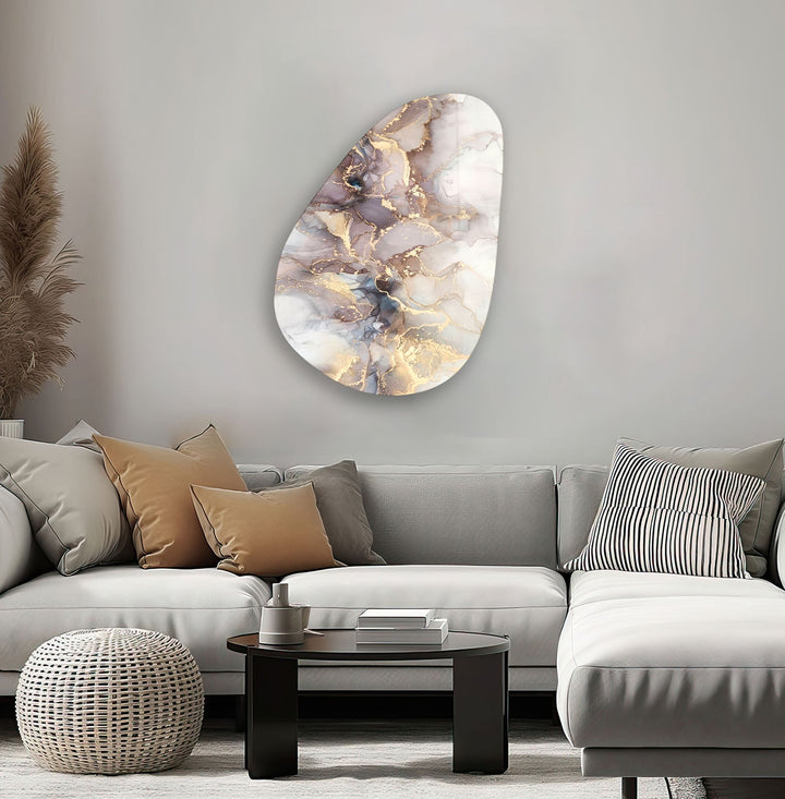 Light Brown Watercolor Glass Wall Art, art glass wall art, glass wall art pictures
