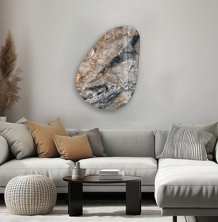 Elegant Beige Marble Glass Wall Art, Glass Printing Wall Art, Print photos on glass
