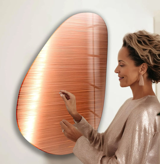 Decorative Orange Glass Wall Art, picture on glass wall art, photos printed on glass
