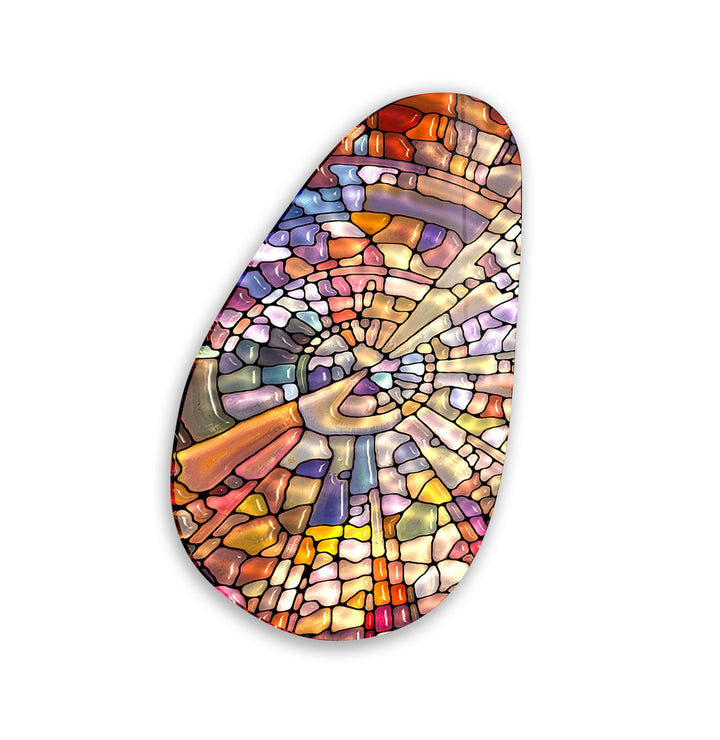 Modern Stained Colorful Glass Wall Art, Glass Printing Wall Art, Print photos on glass
