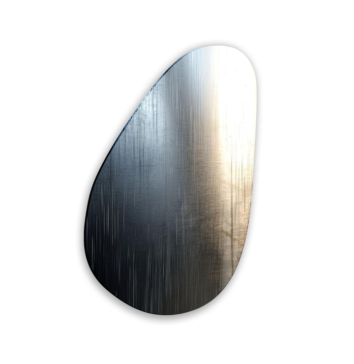 Metallic Gray Abstract Glass Wall Art, photo print on glass, prints on glass wall art