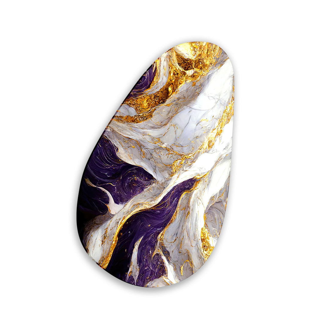 Marble Purple & Gold Glass Wall Art, glass image printing, glass prints from photos
