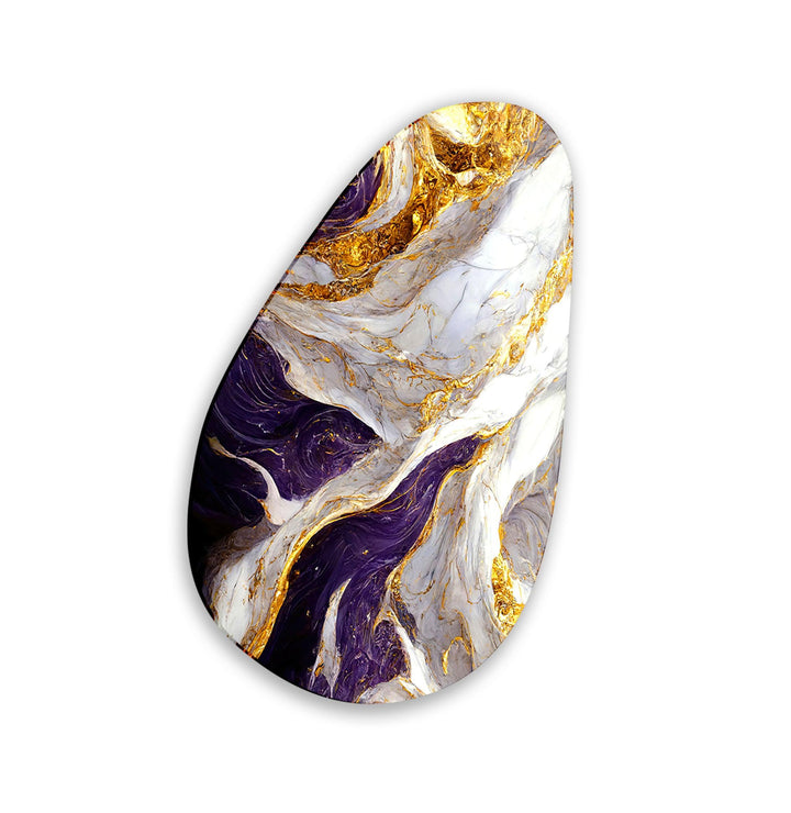 Marble Purple & Gold Glass Wall Art, glass image printing, glass prints from photos
