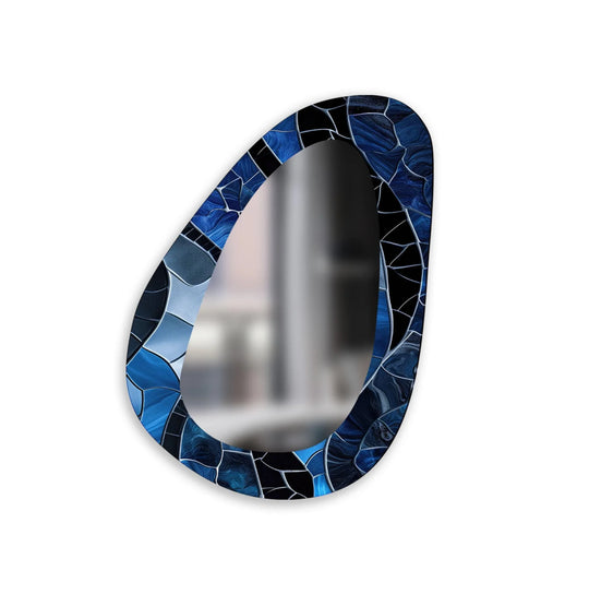 Blue & Black Mosaic Wall Mirror - MyPhotoStation