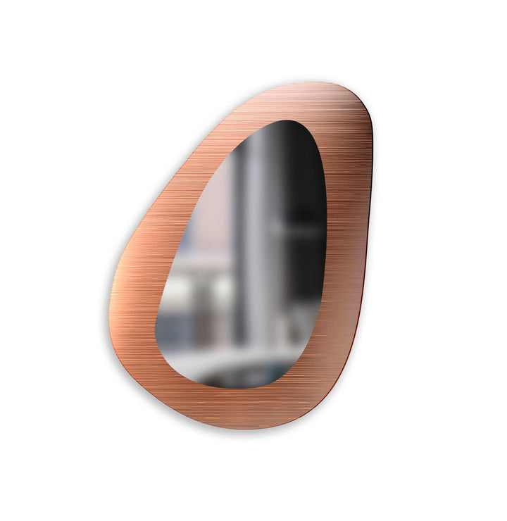 Asymmetrischer Wandspiegel aus Bronze