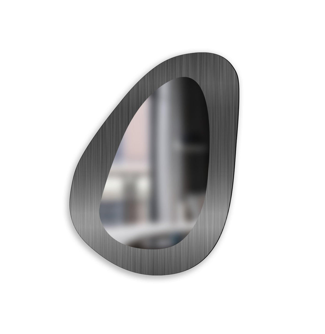 Dekorativer Wandspiegel in Metallic-Grau