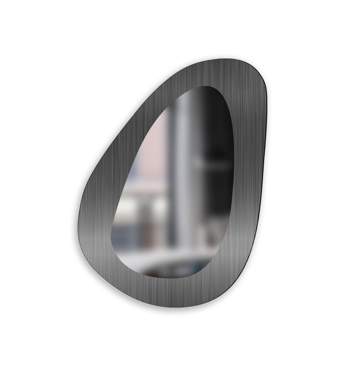 Dekorativer Wandspiegel in Metallic-Grau