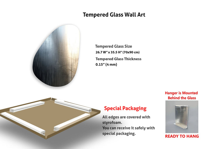 Metallic Gray Abstract Glass Wall Art, art glass wall art, glass wall art pictures
