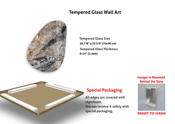 Elegant Beige Marble Glass Wall Art, photo print on glass, prints on glass wall art
