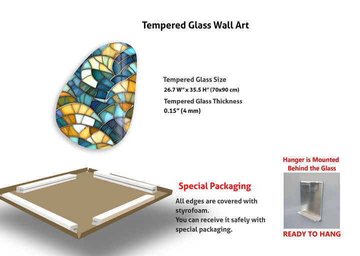 Modern Green Mosaic Glass Wall Art, art glass wall art, glass wall art pictures

