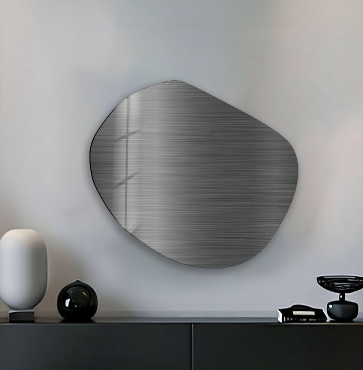 Modern Grey Panel Glass Wall Art, Glass Printing Wall Art, Print photos on glass
