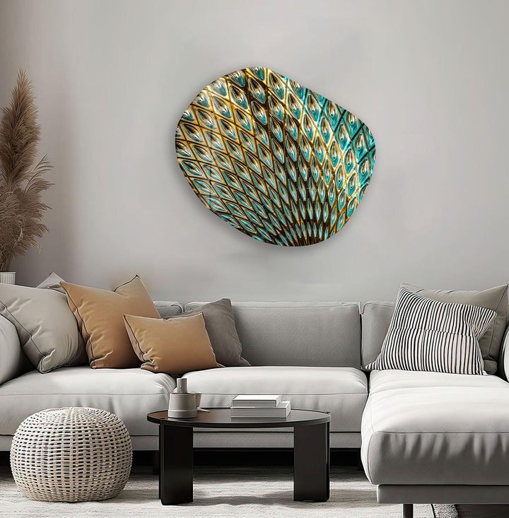 Stained Green Aesthetic Glass Wall Art, Glass Printing Wall Art, Print photos on glass
