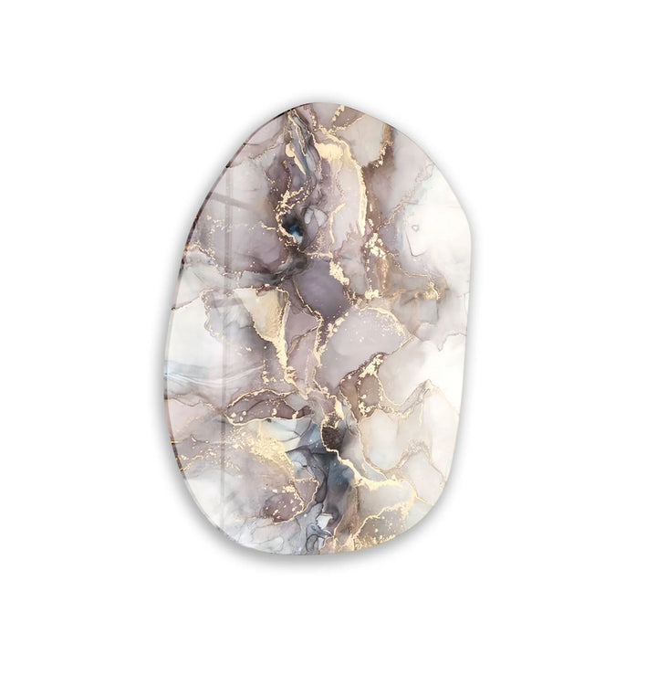 Gold Accent Brown Watercolor Glass Wall Art, photo print on glass, prints on glass wall art

