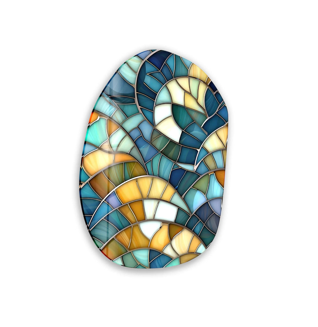 Stained Green Print Glass Wall Art, art glass wall art, glass wall art pictures
