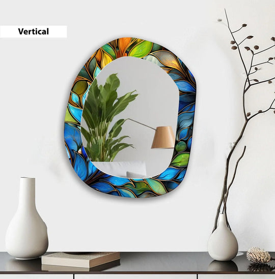 Color Leaf Stained Wall Mirror - MyPhotoStation