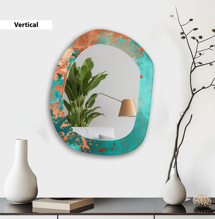Decorative wall mirror with unique shapes and reflective surfaces for a chic statement
