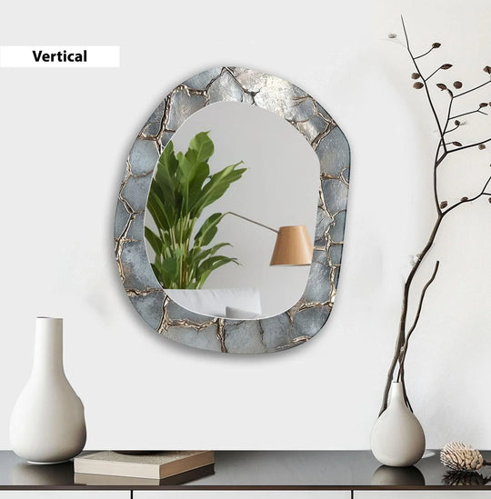 Gray Metallic Wall Mirror - MyPhotoStation